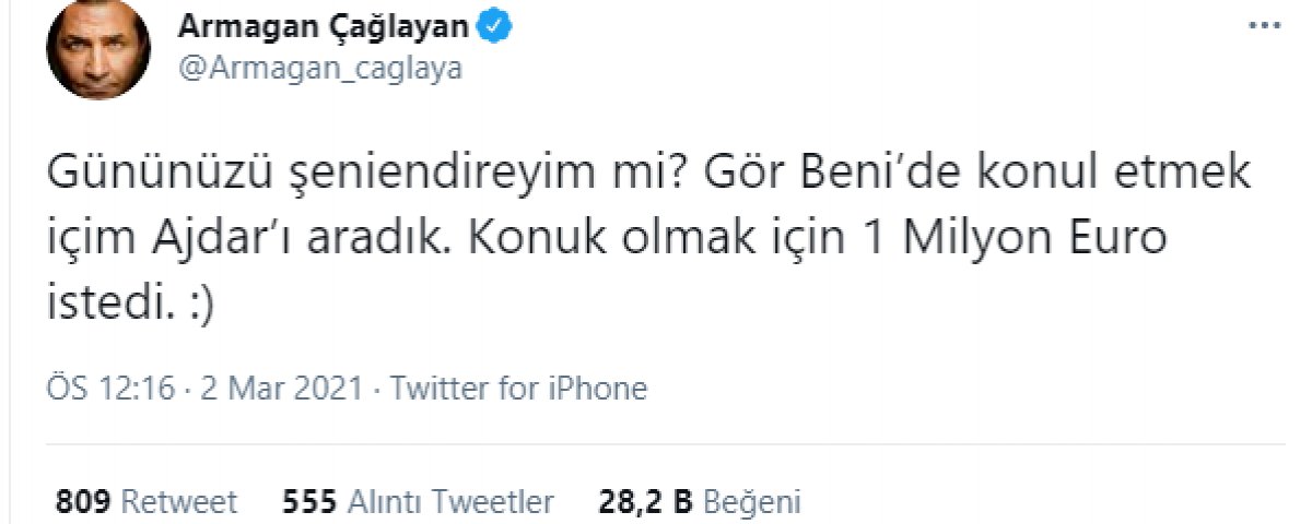 Ajdar, Armağan Çağlayan dan 1 milyon euro istedi #2